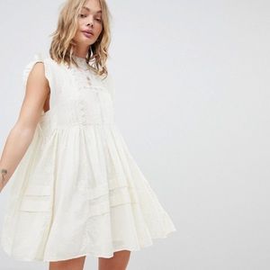 Free People Nobody Like You Mini Dress Lace Boho